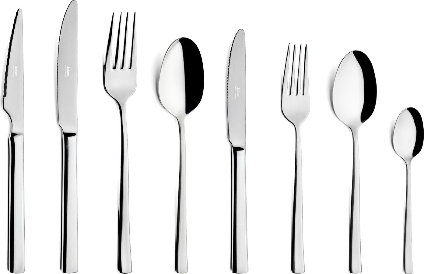 Set de 12 linguri de desert Dalper Oneda, Otel Inoxidabil 18/10, Lungime 18.7 cm, Grosime 3 mm, Design Ergonomic, Argintii