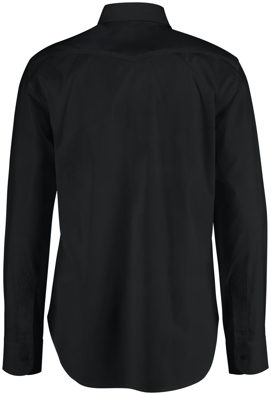 Jobeline Marlon Men's Long-Sleeved Denim Look Shirt, Regular Fit, Cotton-Polyester Blend, Easy-Care, OEKO-TEX Certified, Black