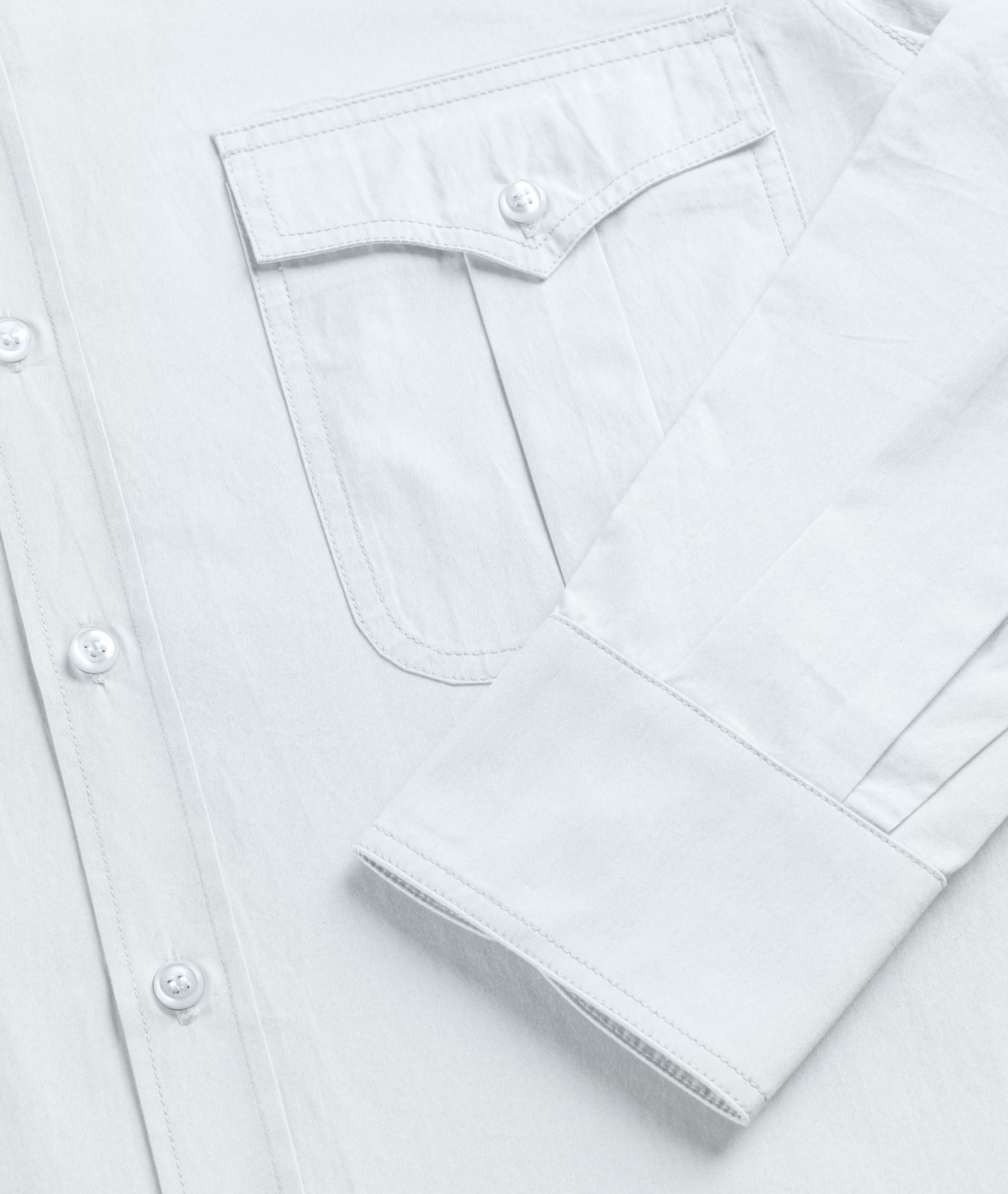 Camasa barbati Jobeline Marlon cu maneca lunga, croiala Regular Fit, aspect denim, amestec bumbac-poliester, usor de intretinut, alba, certificare OEKO-TEX
