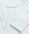 Camasa barbati Jobeline Marlon cu maneca lunga, croiala Regular Fit, aspect denim, amestec bumbac-poliester, usor de intretinut, alba, certificare OEKO-TEX
