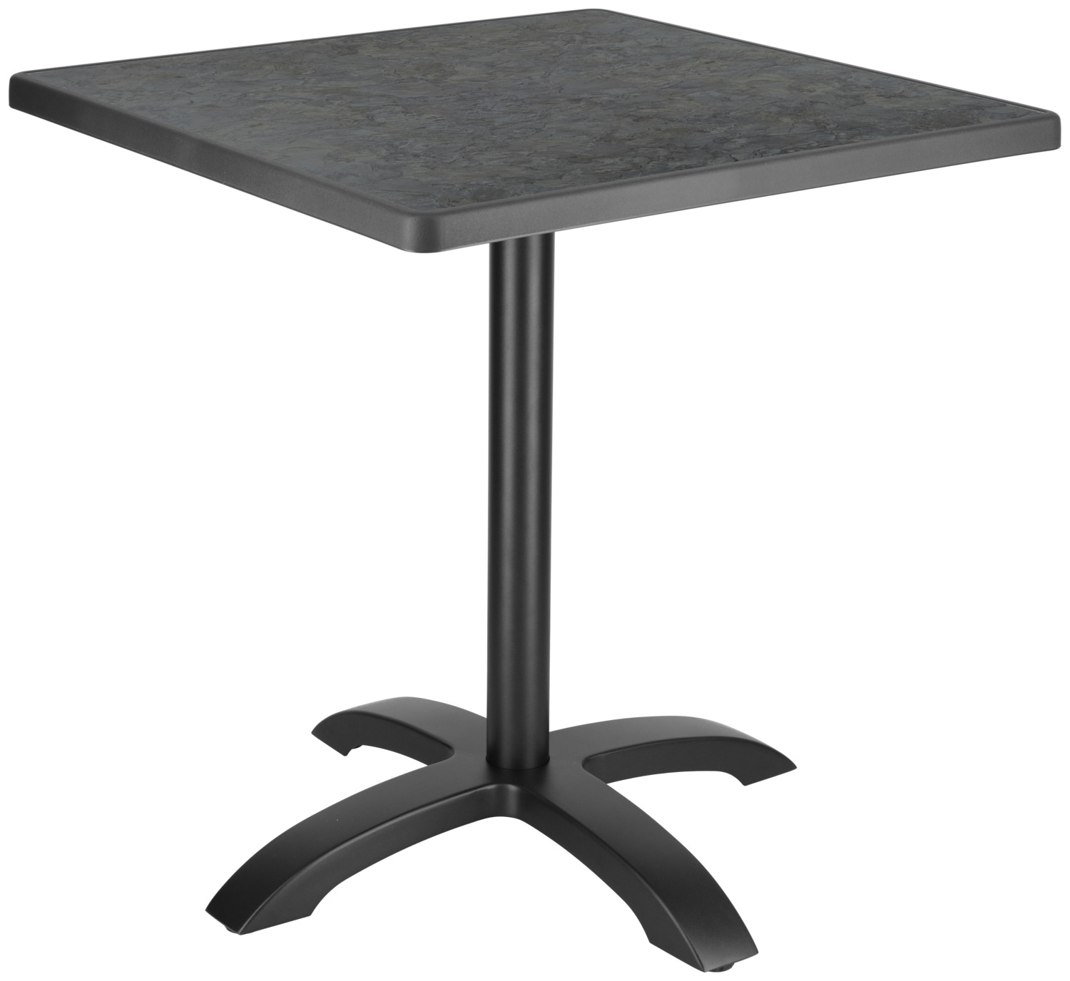 PULSIVA LUSINI Solutions GmbH Outdoor table Sevelit square Outdoor-Tisch Sevelit quadratisch Outdoor table Sevelit square; 70x70x73.6 cm (LxWxH); Table top anthracite, base black; square Outdoor-Tisch Sevelit quadratisch; 70x70x73.6 cm (LxBxH); Platte anthrazit, Gestell schwarz; quadratisch The hard-wearing Sevelit dining table consists of the durable Sevelit table top (1.6 cm thick) with fully sealed plastic protective edge (2.7 - 3 cm) and the sturdy, powder-coated Piece aluminum frame (Ø 6 cm, material thickness 1.2 mm) ensures high stability. Suitable for outdoor use. Simple assembly is quick and easy with the fixing material supplied. Der widerstandsfähige Esstisch Sevelit besteht aus der langlebigen Sevelit-Tischplatte  (1,6 cm stark) mit vollversiegelter Kunststoffschutzkante (2,7–3 cm) und das stabile, pulverbeschichtete Aluminiumgestell Piece (Ø 6 cm, Materialstärke 1,2 mm) sorgt für hohe Stabilität. Für den Außenbereich geeignet. Die einfache Montage erfolgt schnell und unkompliziert mit dem mitgelieferten Befestigungsmaterial.