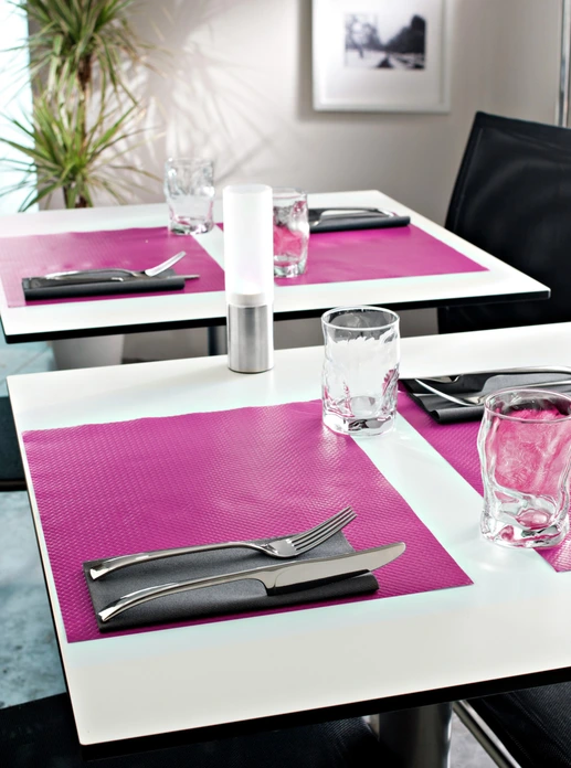 Plase de Masa din Hartie PROnappe Selection, Roz, 30 x 40 cm, Hidrofobe, Rezistente la UV, Structura Fagure, Efect Satinat, Set de 500 Piese