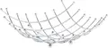 PULSIVA Mahler Fruit and Bread Basket, Chrome-plated Steel, Square, Stackable, Silver, 26 x 26 x 10 cm