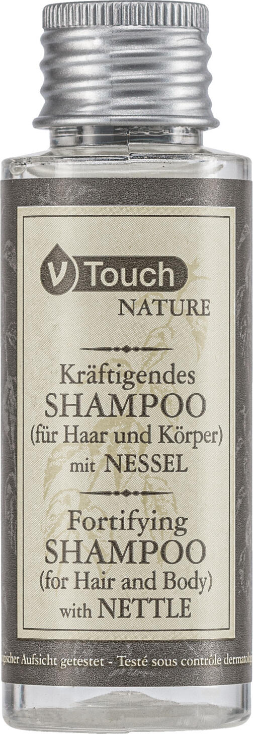 V-Touch LUSINI Solutions GmbH Hotel shampoo and shower gel V-Touch Nature Hotel Shampoo und Duschgel V-Touch Nature Hotel shampoo and shower gel V-Touch Nature; 40 ml; multicolored; 216 piece / pack Hotel Shampoo und Duschgel V-Touch Nature; 40 ml; mehrfarbig; 216 Stück / Pack Fragrant two-in-one shampoo and shower gel V-Touch Nature cleanses and cares for the skin of the whole body as well as the hair quickly and thoroughly. It contains high-quality white nettle extract and cleanses all hair and skin types gently and thoroughly. At the same time, it exudes a captivating and revitalizing fragrance of lemon, bergamot, basil, mint, lily of the valley, musk and patchouli. Dermatologically tested and pH-neutral. The two-in-one care product is supplied in transparent 40 ml bottles with a screw cap. Wohlduftendes zwei-in-eins Shampoo und Duschgel V-Touch Nature reinigt und pflegt sowohl die Haut des ganzen Körpers als auch die Haare schnell und umfassend. Es enthält hochwertiges weiße Brennesselextrakt und reinigt jeden Haar- und Hauttyp schonend und gründlich. Gleichzeitig verströmt es einen hinreißenden und vitalisierenden Duft von Zitrone, Bergamotte, Basilikum, Minze, Maiglöckchen, Moschus und Patschuli. Dermatologisch getestet und pH-Neutral. Das zwei-in-eins Pflegeprodukt wird in transparenten 40 ml-Flaschen mit Schraubverschluss geliefert.