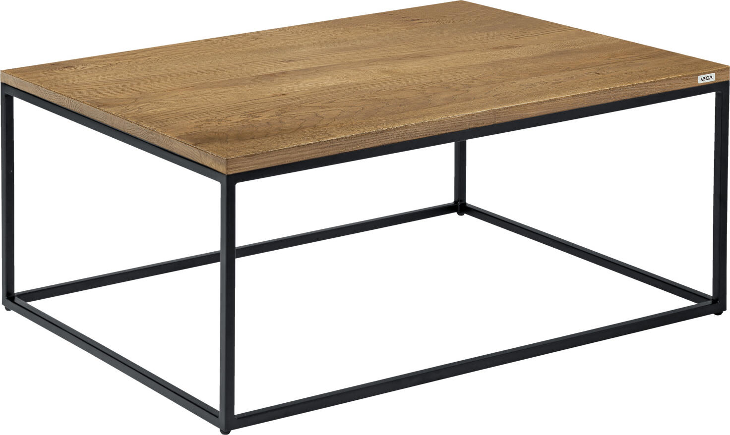 VEGA LUSINI Solutions GmbH Side table Deven rectangular Beistelltisch Deven rechteckig Side table Deven rectangular; 80x60x37 cm (LxWxH); Table top antique oak, base black; rectangular Beistelltisch Deven rechteckig; 80x60x37 cm (LxBxH); Platte eiche antik, Gestell schwarz; rechteckig Lounge table made of powder-coated steel (15x15 mm) and solid oak table top. Maximum load capacity 50 kg. Only suitable for indoor use. Delivery is partially assembled - simply attach the table top to the frame. Loungetisch aus pulverbeschichtetem Stahl (15x15 mm) und Tischplatte aus massiver Eiche. Maximale Belastbarkeit 50 kg. Nur für den Innenbereich geeignet. Lieferung erfolgt teilmontiert - einfach Tischplatte am Gestell befestigen.