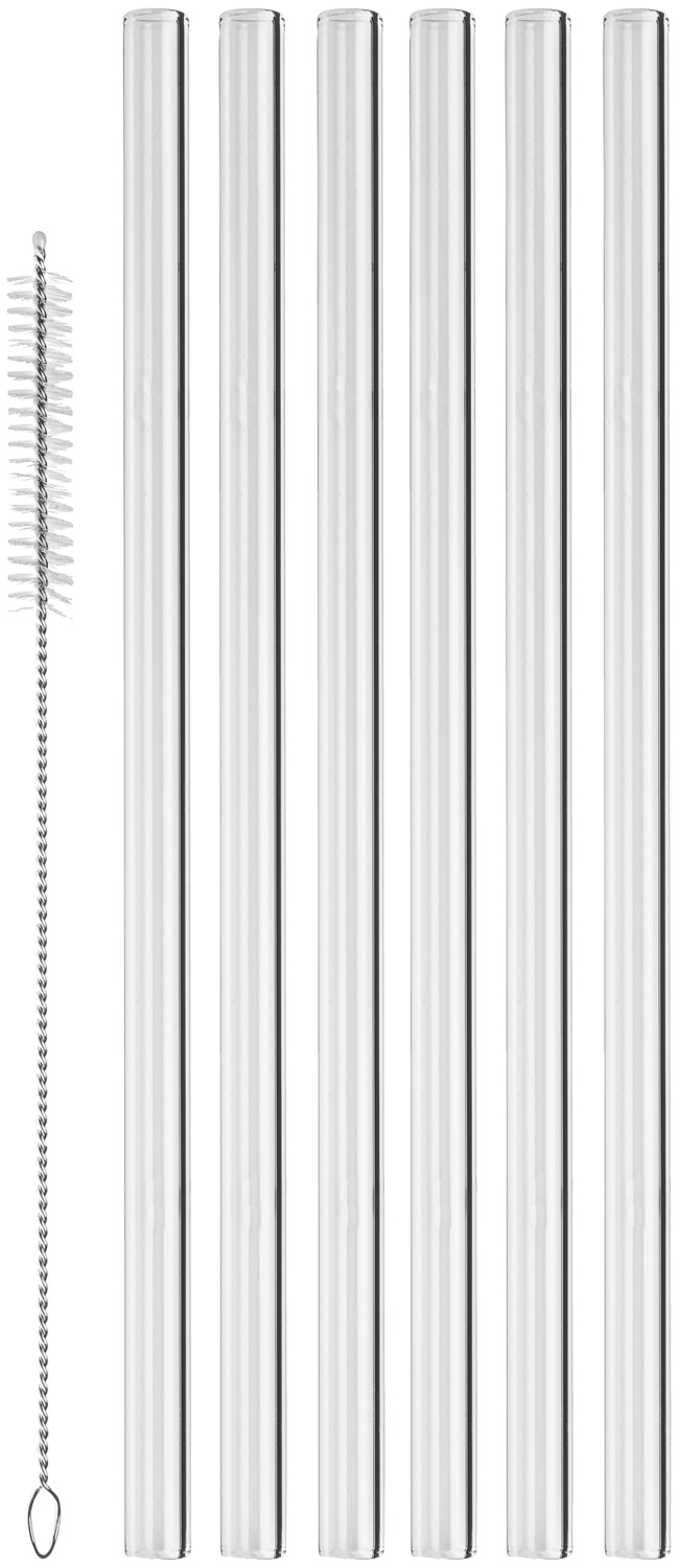 VEGA LUSINI Solutions GmbH Straw Liya Strohhalm Liya Straw Liya; 1.2x23 cm (ØxL); transparent Strohhalm Liya; 1.2x23 cm (ØxL); transparent Reusable drinking straw made of borosilicate glass with cleaning brush. Dishwasher safe. Wiederverwendbarer Trinkhalm aus Borosilikatglas inkl. Reinigungsbürste. Spülmaschinenfest.