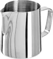 PULSIVA Sacra Milk Jug, 360 ml Stainless Steel Coffee and Tea Pot, Seamless One-Piece Construction, Silver, Dishwasher Safe