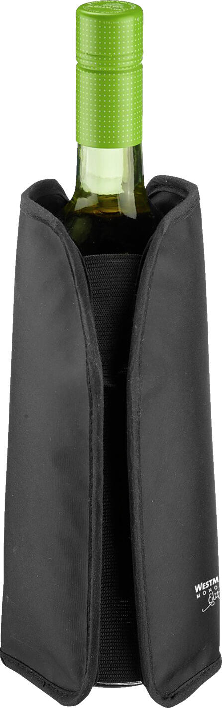 Охлаждающий чехол для бутылок Westmark Chiller Polar Monopol Edition, водоотталкивающий полиэстер, для бутылок диаметром до 9 см, черный
