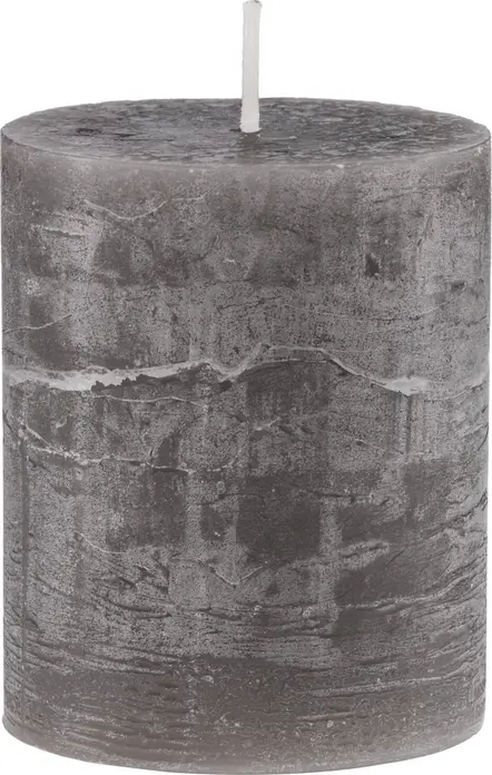 Gala Rustic Candle Garland Grey Wax Candles, 6.8 cm Diameter x 8 cm Height, Set of 6 pieces