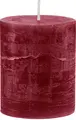 Gala Rustic Candle Garland Set of 6 Pieces, Bordeaux Wax Candles, Round Shape, 6.8 cm Diameter x 8.0 cm Height