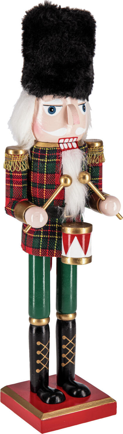 unknown LUSINI Solutions GmbH Nutcracker Palita Nussknacker Palita Nutcracker Palita; 8.5x38 cm (ØxH); green/red/black Nussknacker Palita; 8.5x38 cm (ØxH); grün/rot/schwarz Decorative figure nutcracker made of wood with beautiful details. Dekofigur Nussknacker aus Holz mit schönen Details.