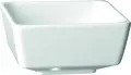 APS Float Square Bowl 83912, White Melamine, 160ml, 9x9x4.5cm, Shock and Scratch Resistant, Stackable with Non-slip Feet