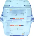 Containor Alimentar Araven Gastronorm GN, 13 L, Plastic ABS, 53 x 32.5 x 10 cm, Fara BPA, Eticheta de Trasabilitate HACCP, Margini Rotunjite, -40 la +80 C, Spalabil la Masina