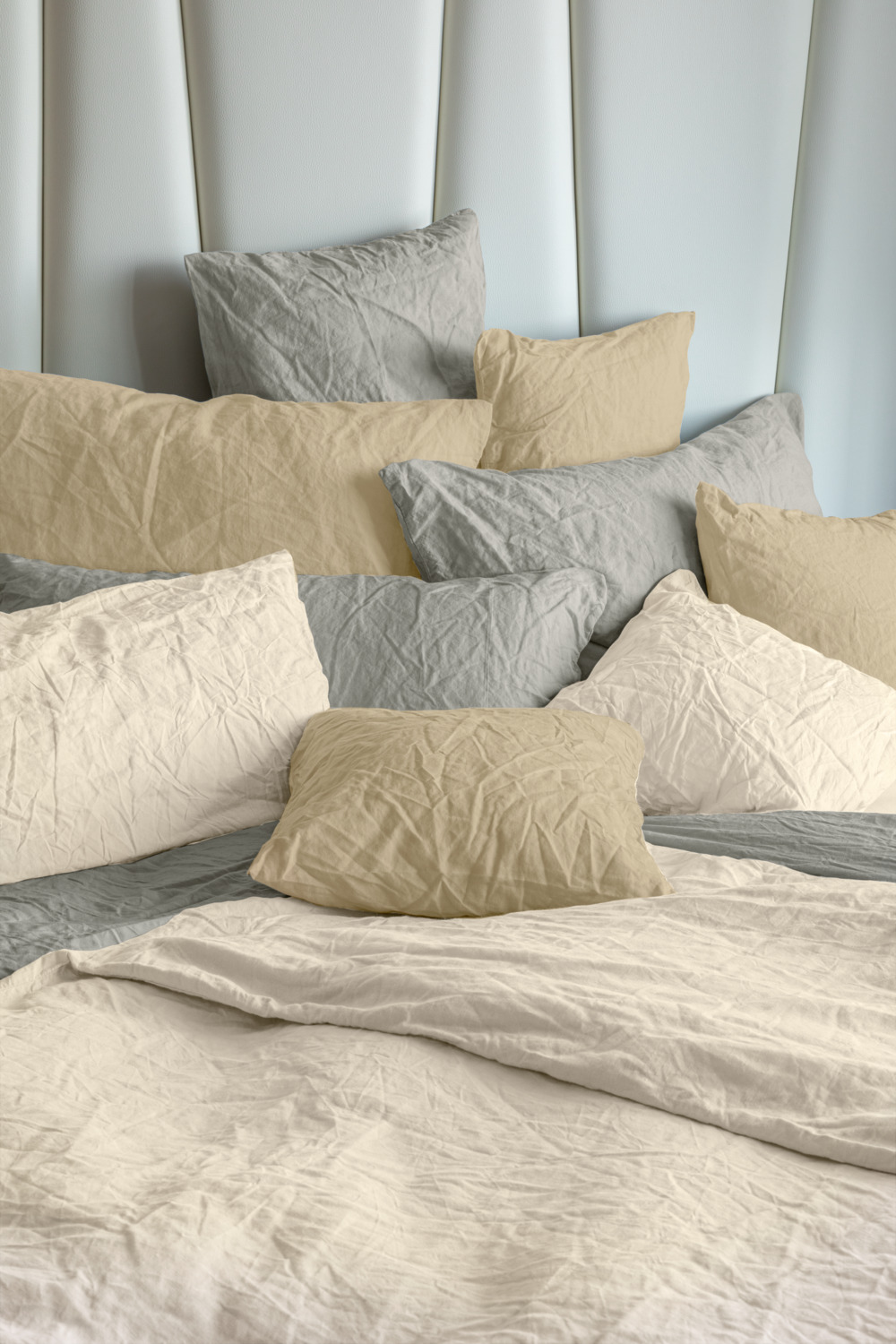 ERWIN M. Riala Fabric, 55% Linen 45% Cotton Percale, Crash Look, 300 cm Width, 135 g/m², OEKO-TEX Standard 100, Sold by the Meter