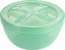 Contacto Contacto Bander GmbH Reusable soup cup Eco-Takeout With lid, 950 ml Mehrweg-Suppenbecher Eco-Takeout mit Deckel 950 ml Reusable soup cup Eco-Takeout With lid, 950 ml; 950 ml, 16.5x8.5 cm (ØxH); green; round; 12 piece / pack Mehrweg-Suppenbecher Eco-Takeout mit Deckel 950 ml; 950 ml, 16.5x8.5 cm (ØxH); grün; rund; 12 Stück / Pack The sustainable alternative to disposable packaging. Reusable cup with screw cap closure. Ideal for use in the takeaway sector. The cup can be used for soups, side dishes, salads and one-pot dishes. Polypropylene, spill-proof, dishwasher safe, stackable, robust, BPA-free Wiederverwendbarer Suppenbecher mit einem Schraubverschlussdeckel aus Polypropylen. Ideal für den Take-away Bereich, die nachhaltige Alternative zu Einwegverpackungen. einem Schraubverschlussdeckel. Der Becher bietet Platz für Suppen, Beilagen, Salate und One-Pot Gerichte. Schwappsicher, spülmaschinenfest, stapelbar, stabil, BPA frei. Die Temperaturbeständigkeit ist zwischen -40°C und +80°C zuverlässig gewährleistet.