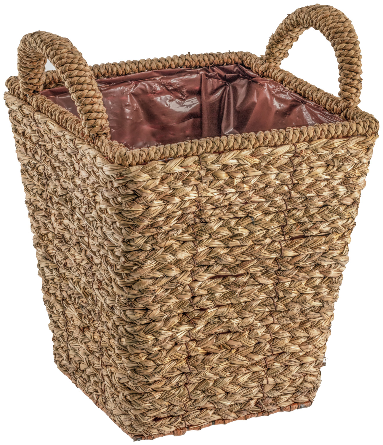 unknown LUSINI Solutions GmbH Planter Vanita Übertopf Vanita Planter Vanita; 25x23x32 cm (LxWxH); natural Übertopf Vanita; 25x23x32 cm (LxBxH); natur Planters made of straw, with foil insert on the inside. Also suitable for direct planting. For indoor and outdoor use. Übertöpfe aus Stroh, mit Folieneinsatz auf der Innenseite. Auch zum direkten Bepflanzen geeignet. Für den Innen- und Außenbereich.