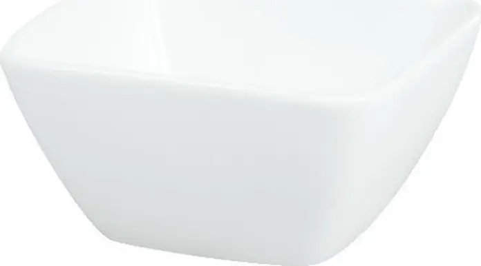 Set de 6 boluri din porțelan Vega Lusini Galway, 150 ml, albe, formă pătrată cu pereți tapered, rezistente la cuptorul cu microunde și mașina de spălat vase