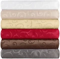 PULSIVA Mega Rectangular Tablecloth, 130 x 170 cm, 100% Polyester, Silver, Noble Tendril Pattern with Silk Sheen, OEKO-TEX Standard 100