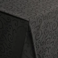 Fața de masă pătrată PULSIVA Mega, 100x100 cm, 100% Poliester, Design Elegant cu Liane, Luciu de Mătase, Îngrijire Ușoară, OEKO-TEX Standard 100, Antracit