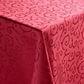 PULSIVA Mega Square Tablecloth, 80 x 80 cm, 100% Polyester, Burgundy with Tendril Design, Silk Sheen, OEKO-TEX Standard 100 Certified