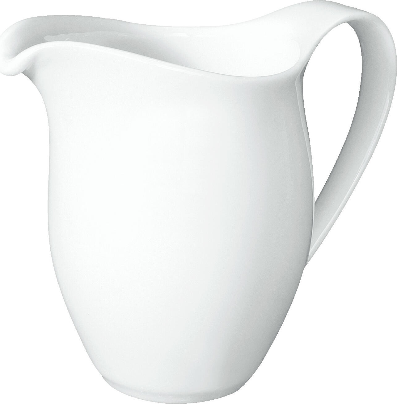 VEGA LUSINI Solutions GmbH Milk and sauce jug Pallais with handle Milch- & Saucenkännchen Pallais mit Henkel Milk and sauce jug Pallais with handle; 280 ml, 6.2x11 cm (ØxH); white; round; 2 piece / pack Milch- & Saucenkännchen Pallais mit Henkel; 280 ml, 6.2x11 cm (ØxH); weiß; rund; 2 Stück / Pack White porcelain jug. Simple, elegant shape. With seamless handle transitions. Dishwasher safe and microwaveable. Weißer Gießer aus Porzellan. Schlichte, elegante Form. Mit nahtlosen Henkelübergängen. Spülmaschinenfest und mikrowellengeeignet.