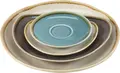 PULSIVA Glaze 2.0 Triangular Flat Plates, Glazed Porcelain, Grey, 27.8 x 25.2 x 3.8 cm, Stackable, Dishwasher Safe, Set of 3