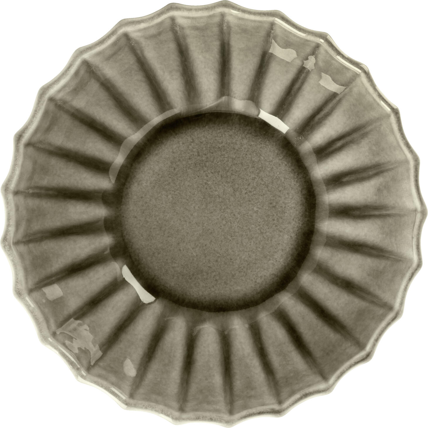 Set de 2 piese Boluri din Porțelan VEGA Flora, Gri, Formă Rotundă cu Structură Relief Floral, Capacitate 1100 ml, Diametru 18.8 cm, Calitate Profesională