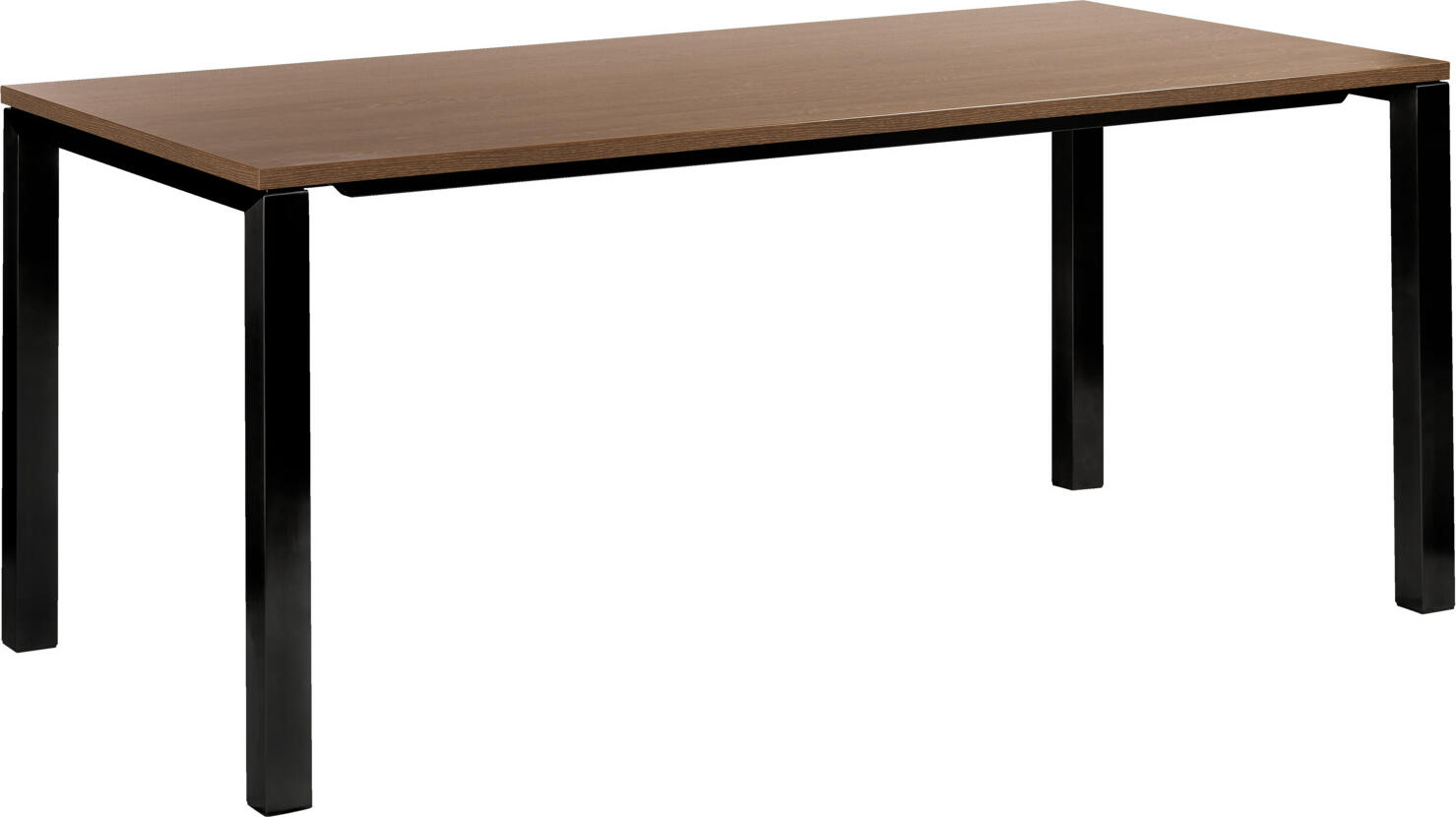 VEGA LUSINI Solutions GmbH Table Conferencio Konferenztisch Conferencio Table Conferencio; 180x90x74 cm (LxWxH); Table top brown, base black; rectangular Konferenztisch Conferencio; 180x90x74 cm (LxBxH); Platte braun, Gestell schwarz; rechteckig Table with a table top made of plastic with high quality laminate coating, which meets the requirements of DIN EN 438-3:2005. Table frame is made of powder-coated steel. With stable and impact-resistant ABS edges. Open table frame with floor-protecting plastic glides. Impact resistant, abrasion resistant and scratch resistant. Robust and easy to clean. Only suitable for indoor use. Delivery is disassembled, including mounting hardware. Tisch mit einer Tischplatte aus Kunststoff mit hochwertiger Laminatbeschichtung, die den Anforderungen der DIN EN 438-3:2005 entspricht. Tischgestell besteht aus pulverbeschichtetem Stahl. Mit stabilen und stoßfesten ABS-Kanten. Offenes Tischgestell mit bodenschonenden Kunststoffgleitern. Stoßfest, abriebfest und kratzfest. Robust und pflegeleicht. Nur für den Innenbereich geeignet. Lieferung erfolgt zerlegt, inklusive Befestigungsmaterial.