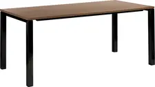 VEGA LUSINI Solutions GmbH Table Conferencio Konferenztisch Conferencio Table Conferencio; 180x90x74 cm (LxWxH); Table top brown, base black; rectangular Konferenztisch Conferencio; 180x90x74 cm (LxBxH); Platte braun, Gestell schwarz; rechteckig Table with a table top made of plastic with high quality laminate coating, which meets the requirements of DIN EN 438-3:2005. Table frame is made of powder-coated steel. With stable and impact-resistant ABS edges. Open table frame with floor-protecting plastic glides. Impact resistant, abrasion resistant and scratch resistant. Robust and easy to clean. Only suitable for indoor use. Delivery is disassembled, including mounting hardware. Tisch mit einer Tischplatte aus Kunststoff mit hochwertiger Laminatbeschichtung, die den Anforderungen der DIN EN 438-3:2005 entspricht. Tischgestell besteht aus pulverbeschichtetem Stahl. Mit stabilen und stoßfesten ABS-Kanten. Offenes Tischgestell mit bodenschonenden Kunststoffgleitern. Stoßfest, abriebfest und kratzfest. Robust und pflegeleicht. Nur für den Innenbereich geeignet. Lieferung erfolgt zerlegt, inklusive Befestigungsmaterial.