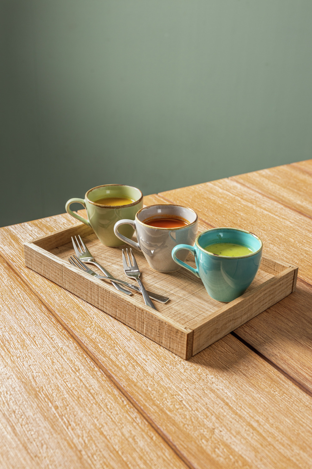 VEGA Palana Turquoise Espresso Cup Set of 6, 110ml Colored Stoneware Coffee Cups, Unique Irregular Edges and Speckled Design, Dishwasher and Microwave Safe