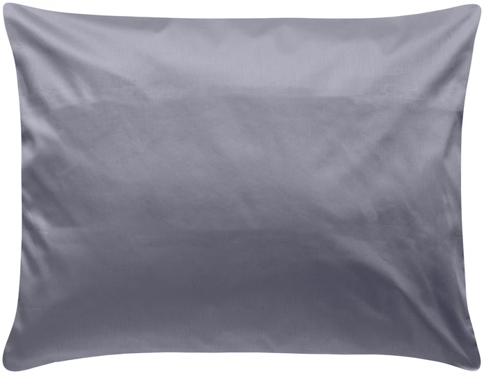 Fața de pernă ERWIN M. LUSINI Tokio, 40 x 80 cm, Gri Ardezie, 100% Satin de Bumbac, 206 TC, Închidere Hotelieră Laterală, Certificare OEKO-TEX Standard 100