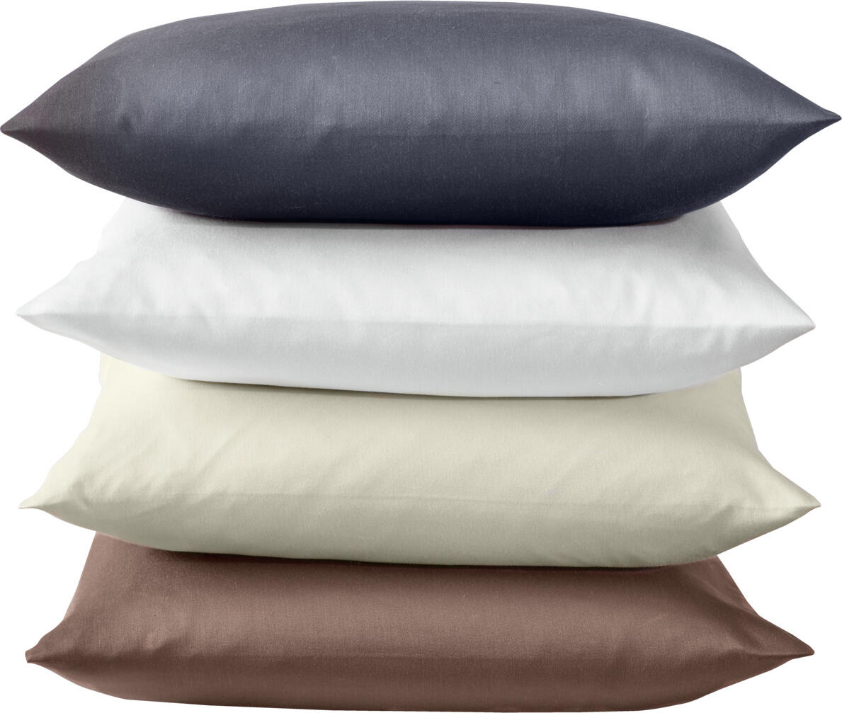 Husa Perna ERWIN M. LUSINI Tokio, 100% Satin de Bumbac, 206 TC, 40x40 cm, Alb Perlat, Închidere Tip Hotel, OEKO-TEX Standard 100