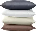 Husa Perna ERWIN M. LUSINI Tokio, 100% Satin de Bumbac, 206 TC, 40x40 cm, Alb Perlat, Închidere Tip Hotel, OEKO-TEX Standard 100