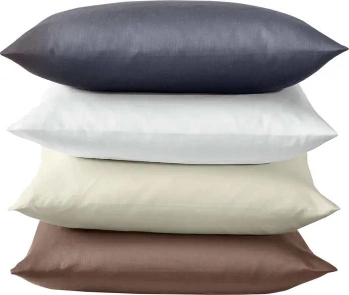 Husa Perna ERWIN M. LUSINI Tokio, 100% Satin de Bumbac, 206 TC, 40x40 cm, Alb Perlat, Închidere Tip Hotel, OEKO-TEX Standard 100