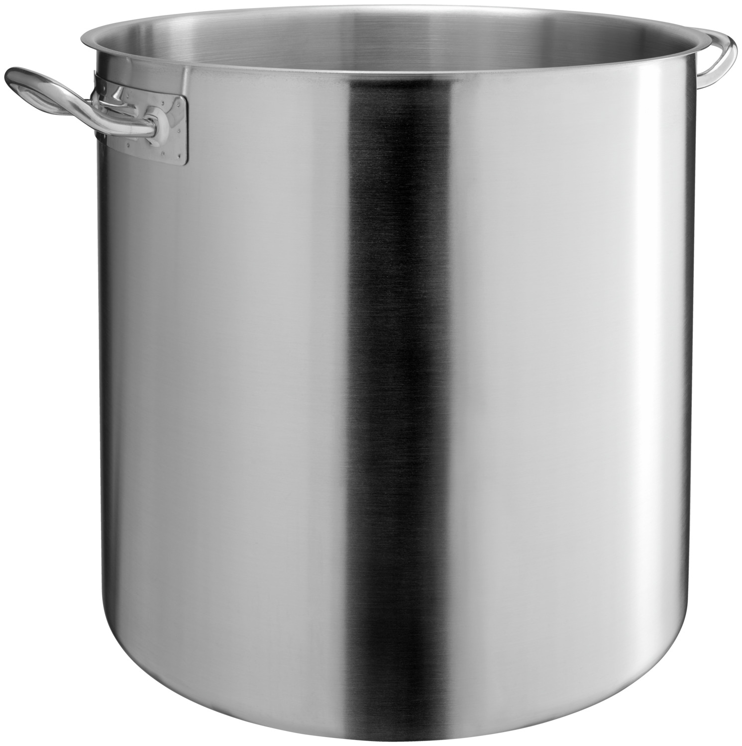 LUSINI Soup pot Professional 50.2L Stainless Steel 18/10 Pot with Aluminum Sandwich Base, 20x21 cm, Induction Compatible, Silver