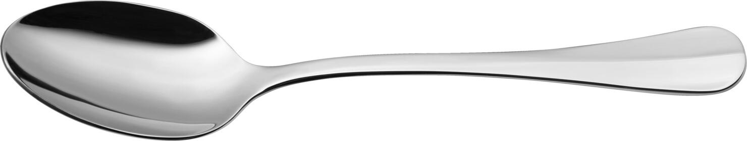 VEGA LUSINI Baguette Table Spoon, 18/10 Chrome-Nickel Stainless Steel, Mirror Polished, 3mm Thickness, 20.5 cm, Dishwasher Safe, Silver