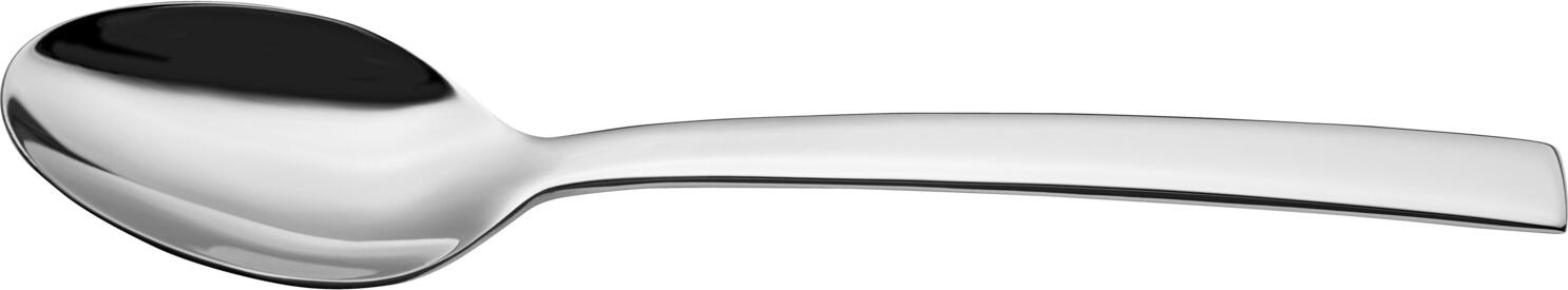 VEGA Decaso Dessert Spoon, 17.5 cm, Mirror Polished Chrome Stainless Steel 13/0, 3 mm Thickness, Dishwasher Safe, Silver