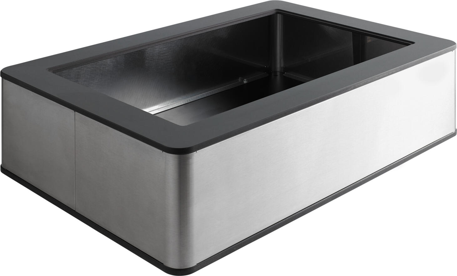 Vitrină pentru bufet VEGA Fundale, Oțel Inoxidabil 18/10 și Antracit, Recipient GN 1/1, Capac Roll-top din Tritan, 63 x 42.5 x 33.9 cm