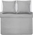 Пододеяльник ERWIN M. LUSINI Scalea, 100% хлопок, тонкий сатин, 300 TC, 160 x 210 см, серый, гостиничная застежка, OEKO-TEX Standard 100