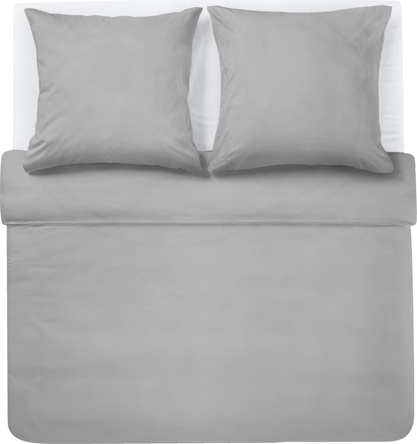 Erwin M. Lusini Scalea Duvet Cover, 100% Cotton Fine Satin, 300 TC, 240x220 cm, Grey, OEKO-TEX Standard 100, Hotel Fastening