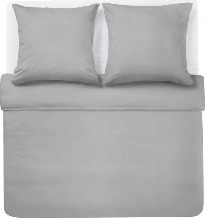 Husa pentru pilota ERWIN M. LUSINI Scalea, 100% Bumbac Satin, 300 TC, 135x200 cm, Gri, Închidere Hotel, Standard OEKO-TEX 100