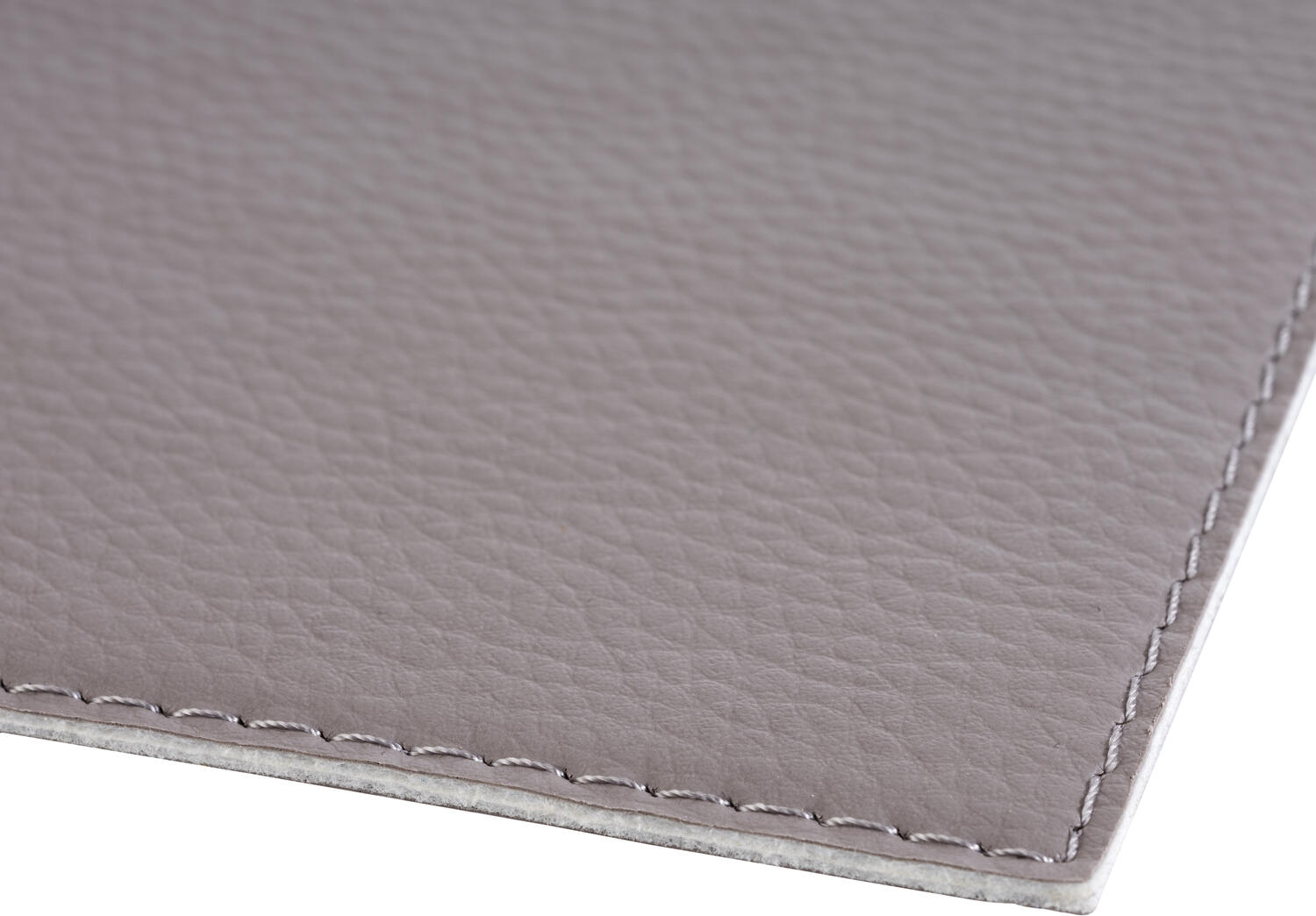 Set de 6 piese placemate APS VELLURA din imitație piele, Gri, 45 x 32.5 cm, impermeabile și lavabile, cu margini cusute