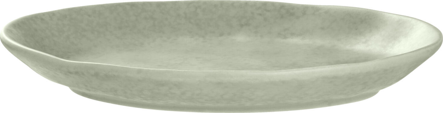 VEGA Arona Serving Platter Set of 6, Oval Porcelain Plates, Beige Matt Glaze, Irregular Edges, 20.5 x 14.5 x 2.8 cm, Dishwasher and Microwave Safe