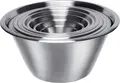 PULSIVA LUSINI Solutions GmbH Kitchen bowl Conica Küchenschüssel Conica Kitchen bowl Conica; 6000 ml, 32x14 cm (ØxH); silver Küchenschüssel Conica; 6000 ml, 32x14 cm (ØxH); silber Stainless steel conical kitchen bowl. Matt polished. Rim approx. 1.5 cm wide. Dishwasher safe. Konische Küchenschüssel aus Edelstahl, rostfrei. Matt poliert. Rand ca. 1,5 cm breit. Spülmaschinenfest