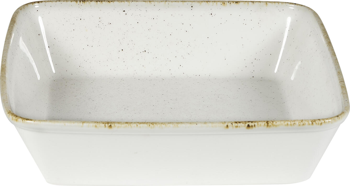 Churchill Stonecast Hints Square Buffet Bowl, 2000 ml, Set of 6, Super Vitrified Fine China, Hand-Decorated Rustic Speckle Finish, Underglaze Professional Gastronomy Ware