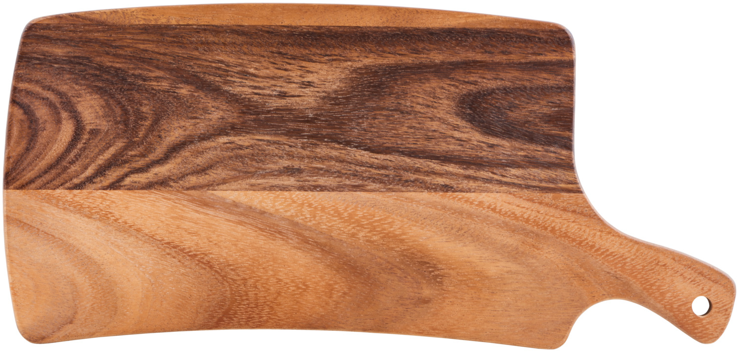 VEGA Prescot Rectangular Serving Board, Acacia Wood, Brown, 34 x 19.5 x 1.5 cm, Food Safe with Hanging Handle