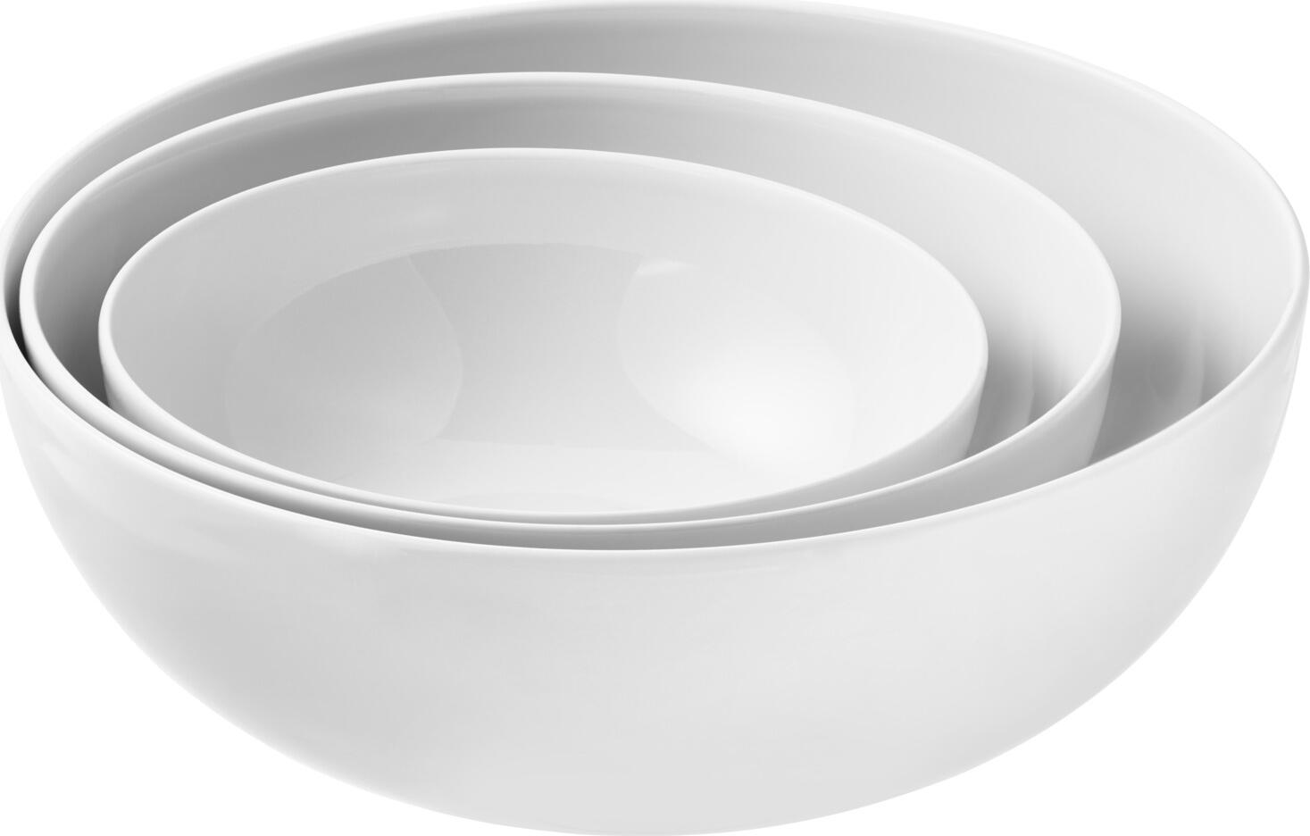 Set Boluri din Porțelan VEGA Jalon, Alb, 2 bucăți, 4900 ml, Diametru 30 cm, Înălțime 11.5 cm, Sigur pentru Mașina de Spălat Vase și Cuptorul cu Microunde, Design German, Fabricat în Polonia