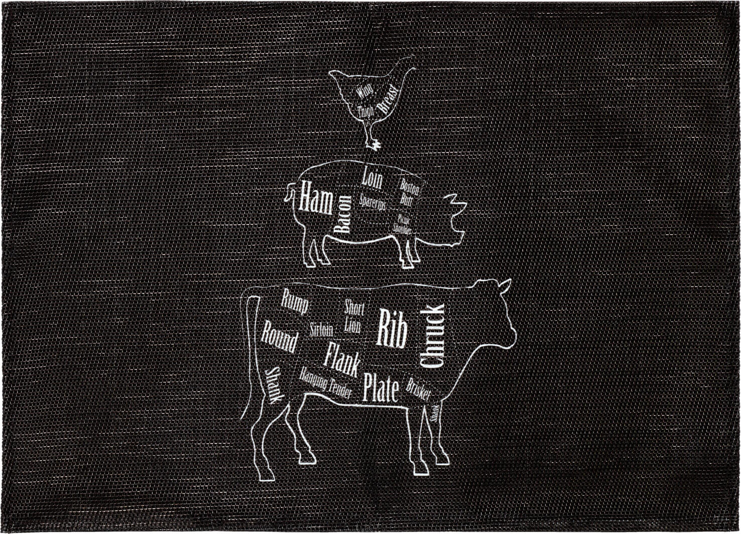 ERWIN M. LUSINI Solutions GmbH Placemat Tenoris Animal Tischset Tenoris Animal Placemat Tenoris Animal; 33x45 cm (WxL); black; 4 piece / pack Tischset Tenoris Animal; 33x45 cm (BxL); schwarz; 4 Stück / Pack 75% PVC, 25% polyester. Weight approx. 545 g/m². Placemat in current vintage trend with high quality digital print. With hemmed edge. Easy care. Not suitable for dishwasher. 75 % PVC, 25 % Polyester. Gewicht ca. 545g/m². Tischset in aktuellem Vintage-Trend mit hochwertigem Digitaldruck. Mit gesäumten Rand. Pflegeleicht. Nicht spülmaschinengeeignet.