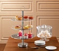 Set de 6 farfurii plate din porțelan VEGA Contrast, albe, rotunde cu decupaj pe margine, 16 cm, rezistente la mașina de spălat vase și cuptor cu microunde