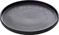 Set de 6 piese Farfurii Plate Playground Nara Relief, 27 cm Rotunde din Gresie, Negru Mat Glazură Craquelle, Finisaj Texturat Artizanal, Gastronomie